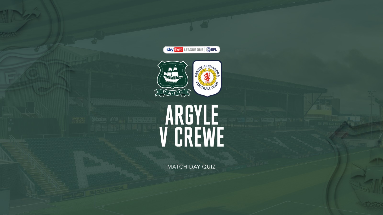 Argyle v Crewe - Match Day Quiz
