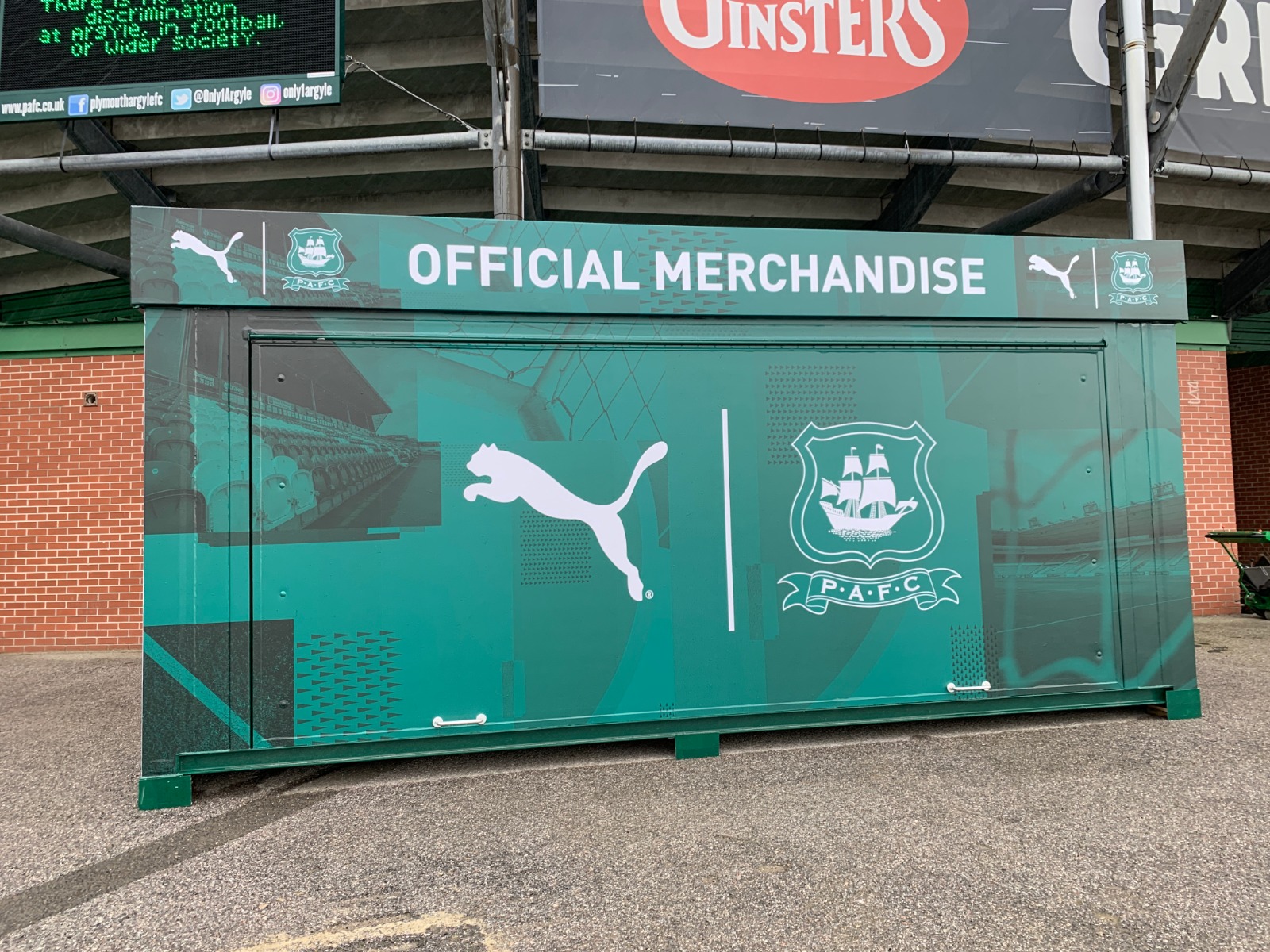 Retail outlet at Home Park Stadium