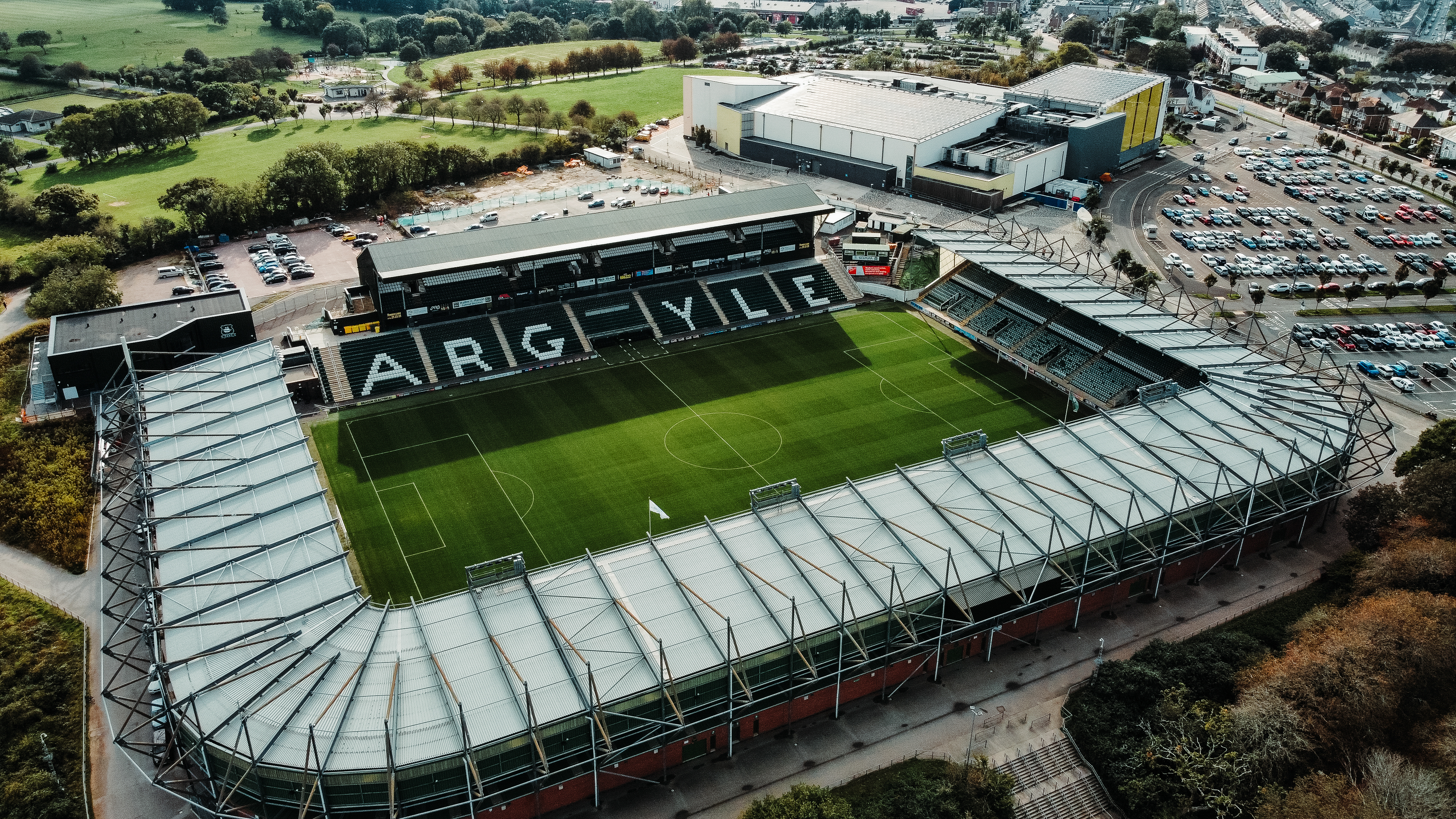 Home Park Stadium from above