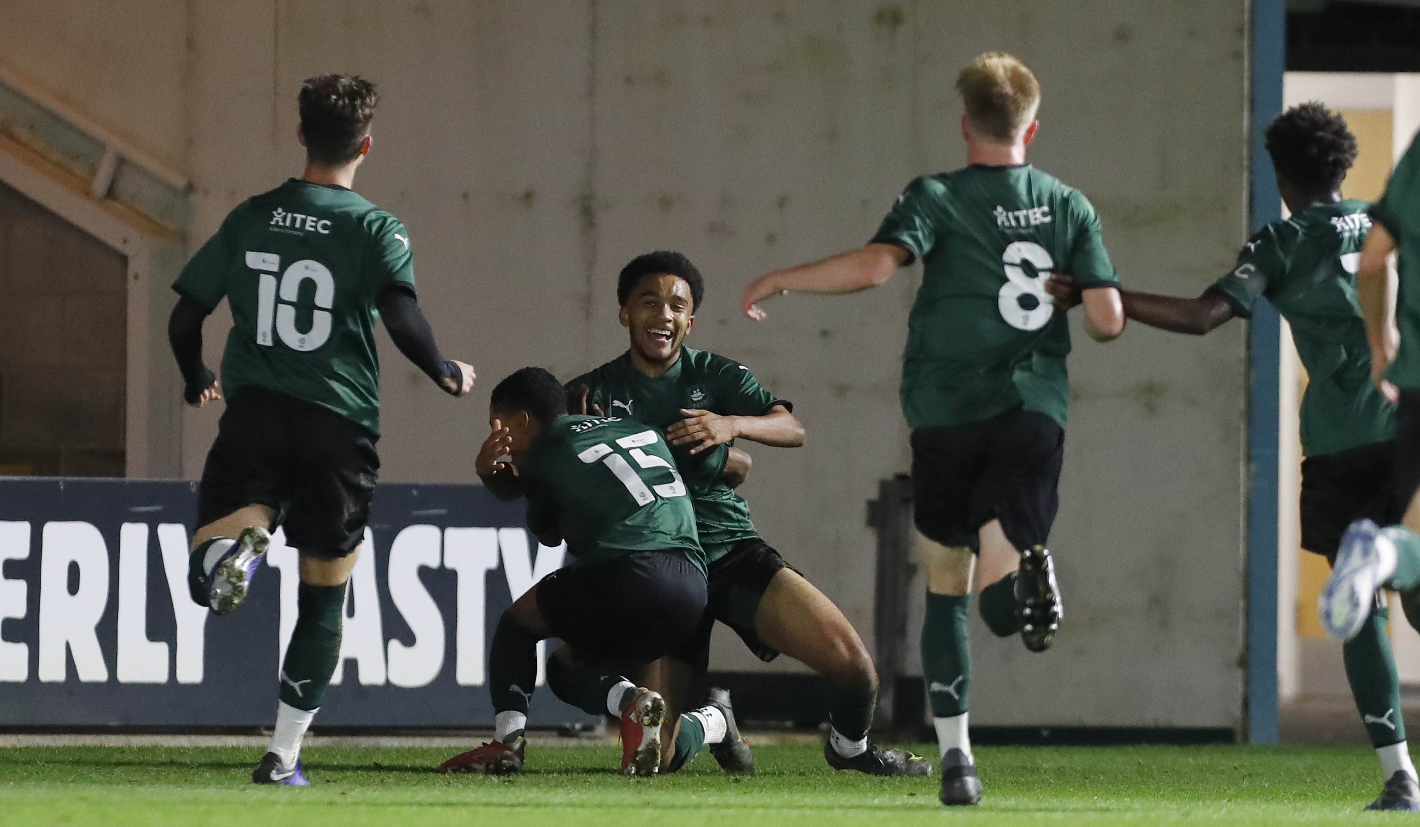 Argyle Academy players celebrate in the FA Youth Cup