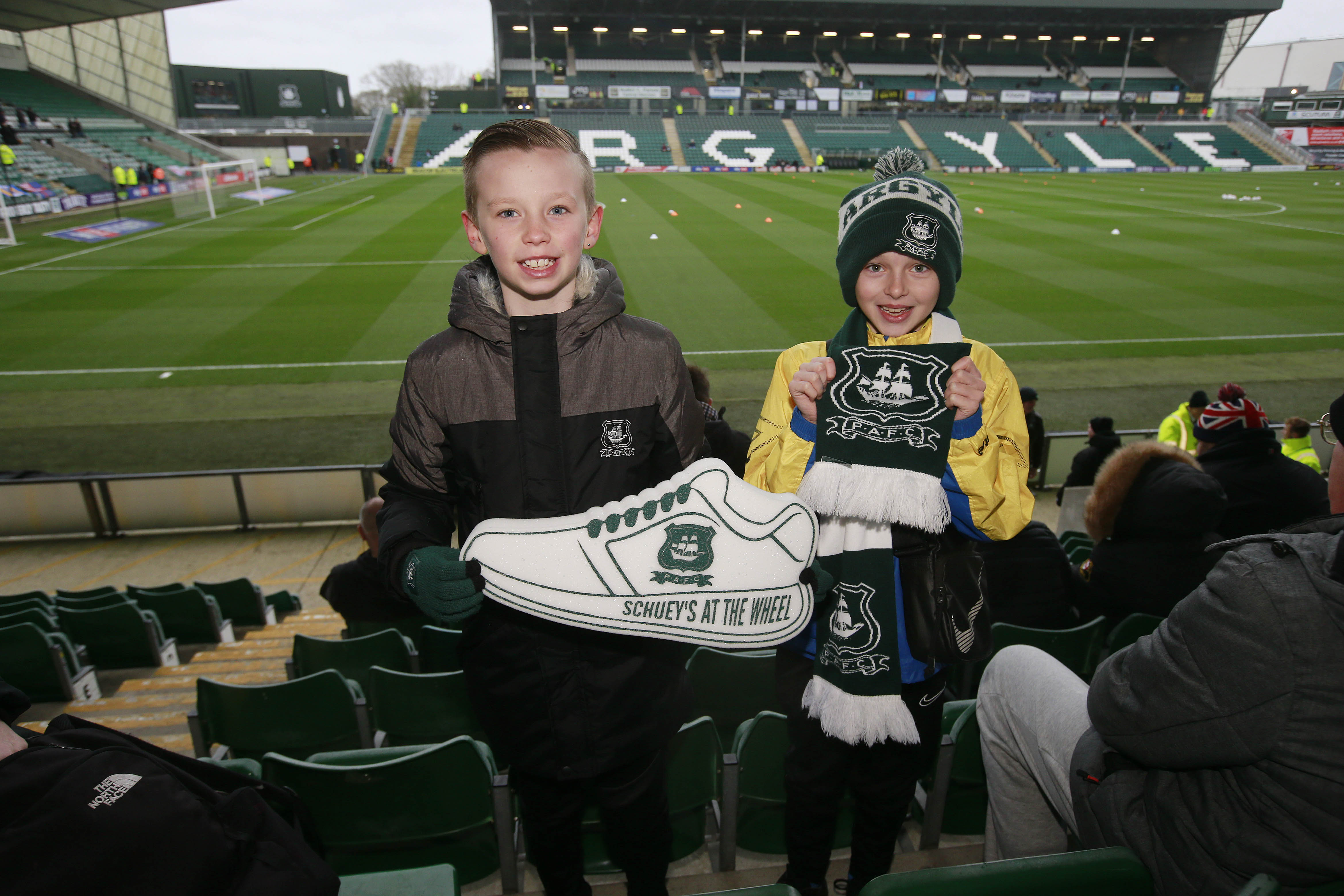Young supporters at Home Park