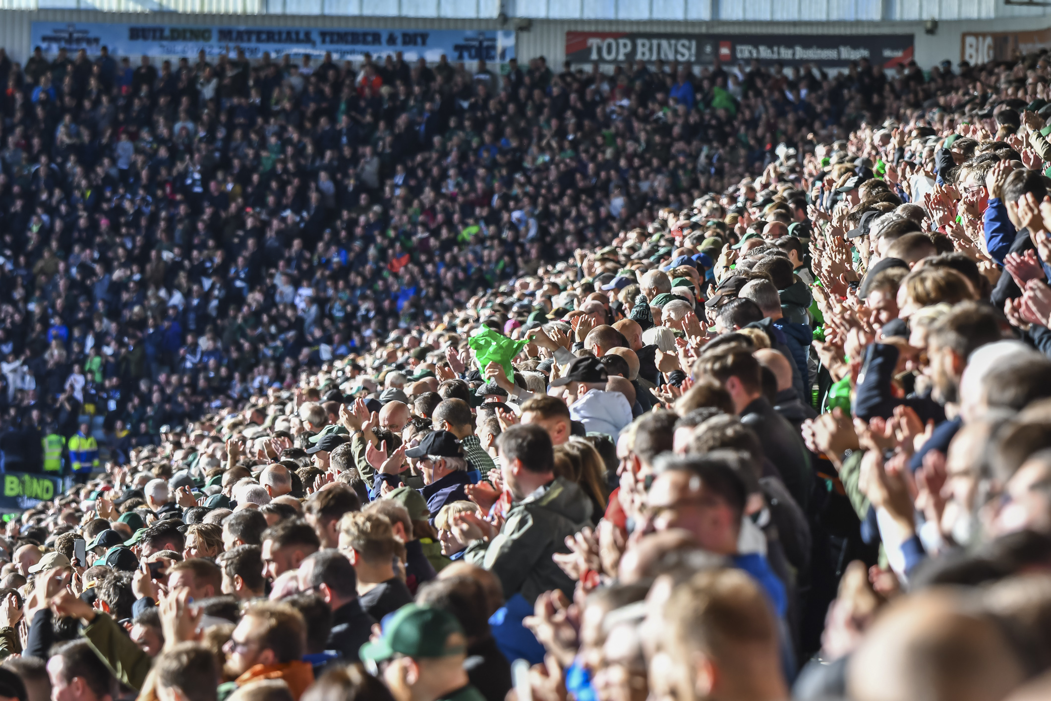A packed Home Park Stadium