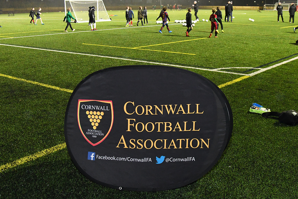 Cornwall FA branding at Argyle's Academy hub