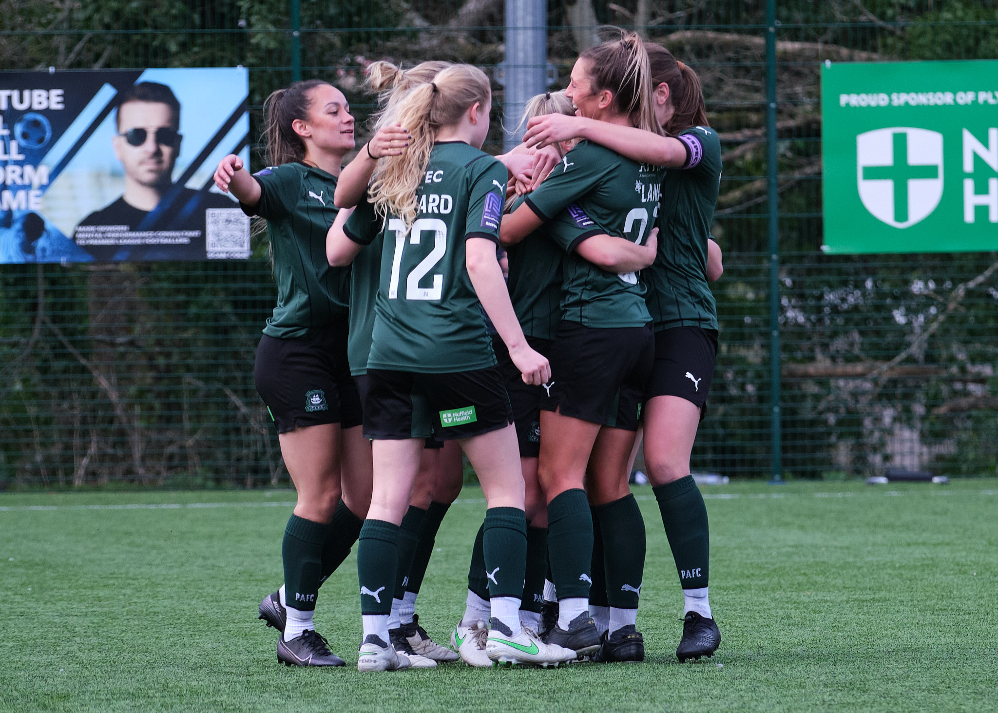 Argyle celebrate the 5th goal