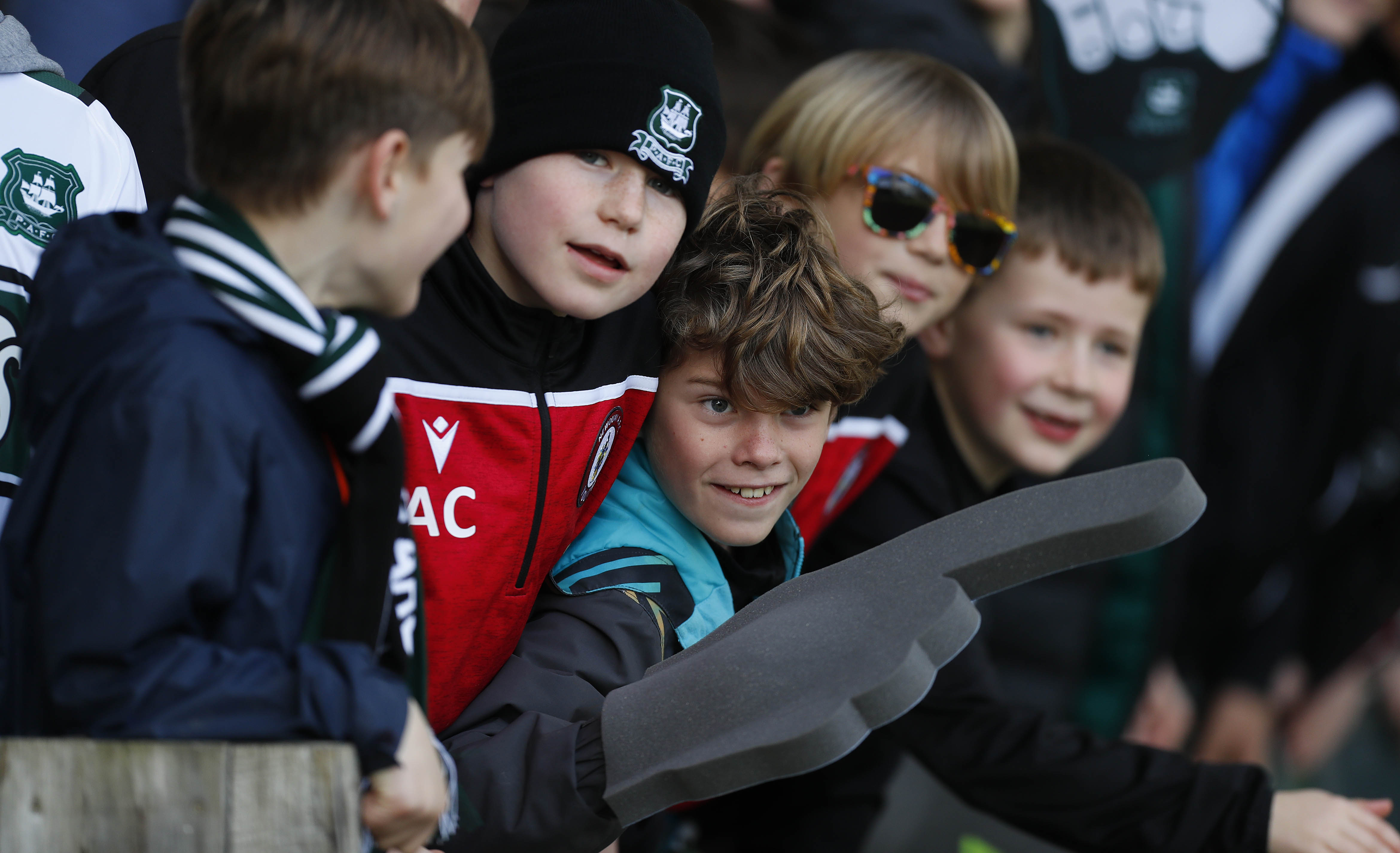 Young fans at Home Park