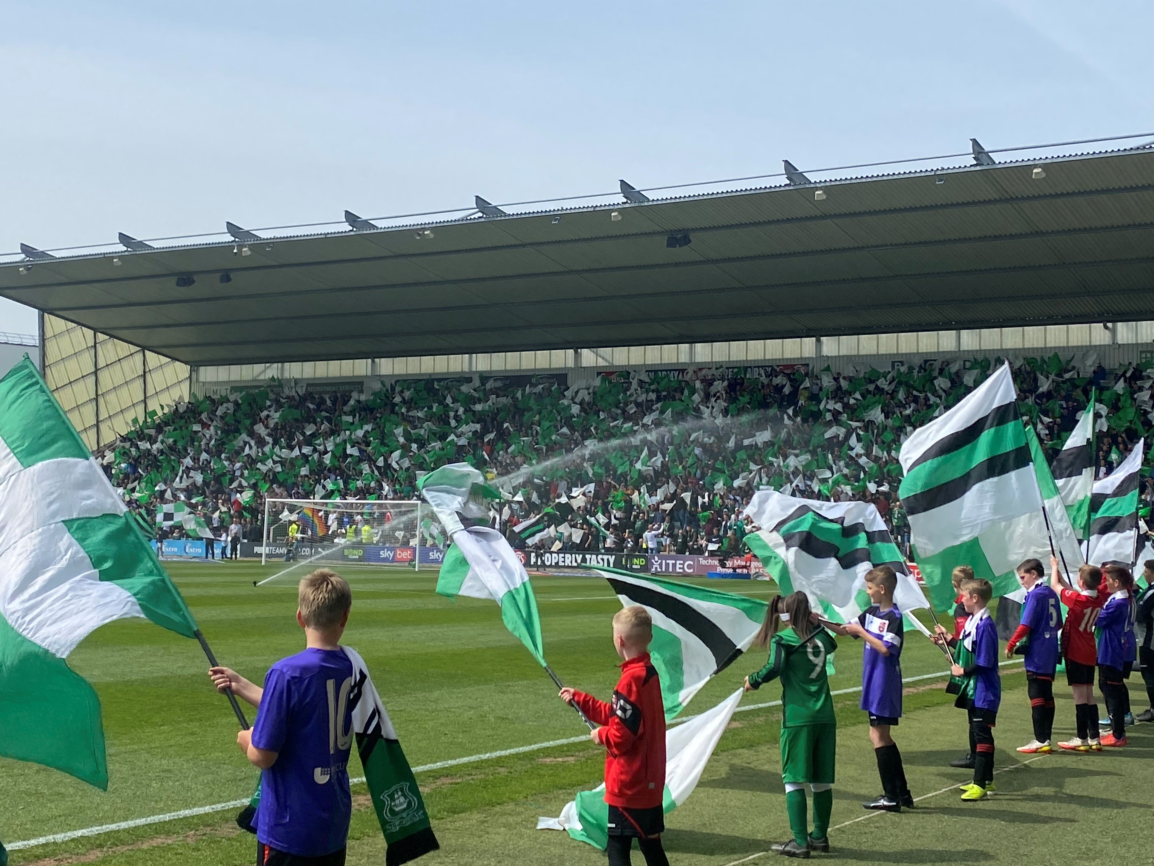 PAFC Displays Flags at Home Park