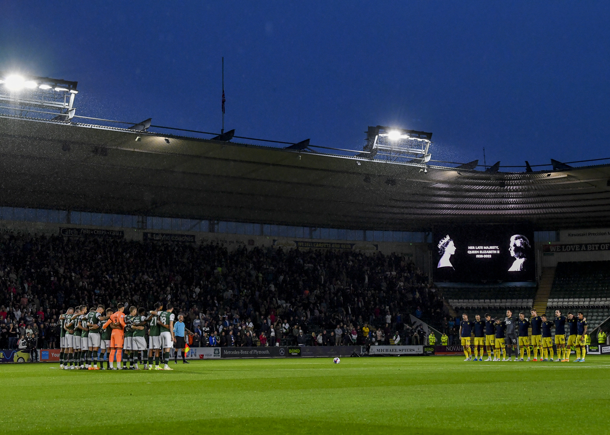 Minute's silence at Home Park for Queen Elizabeth II