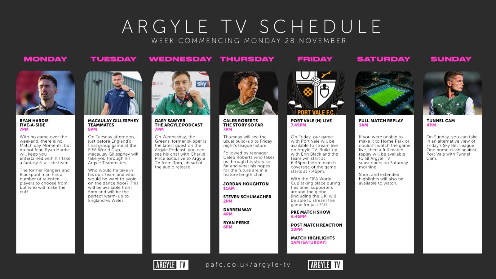 Argyle TV what's on