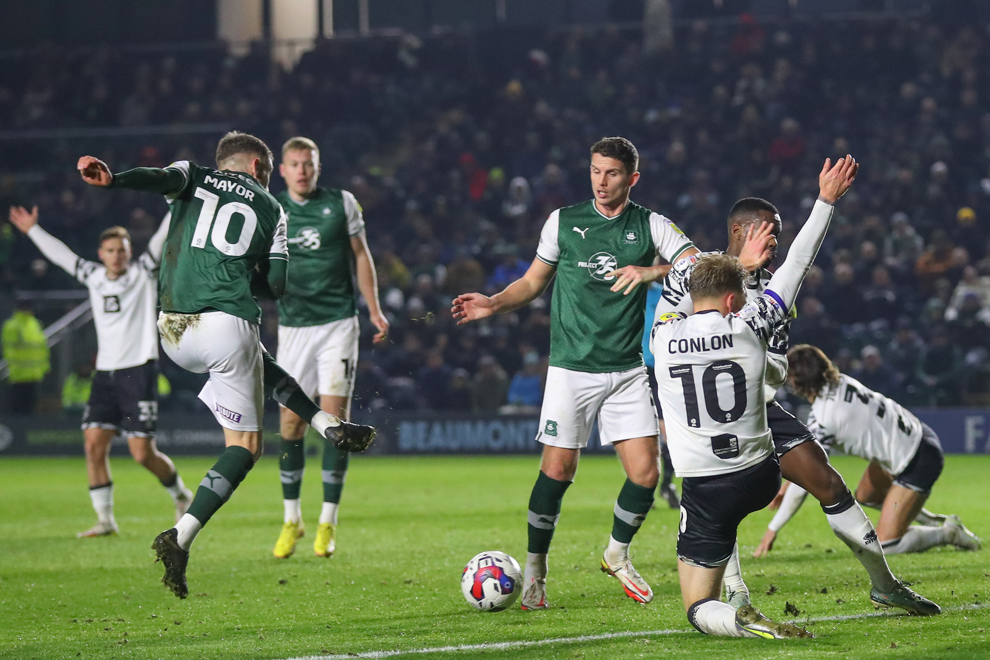 Action from Argyle v Port Vale