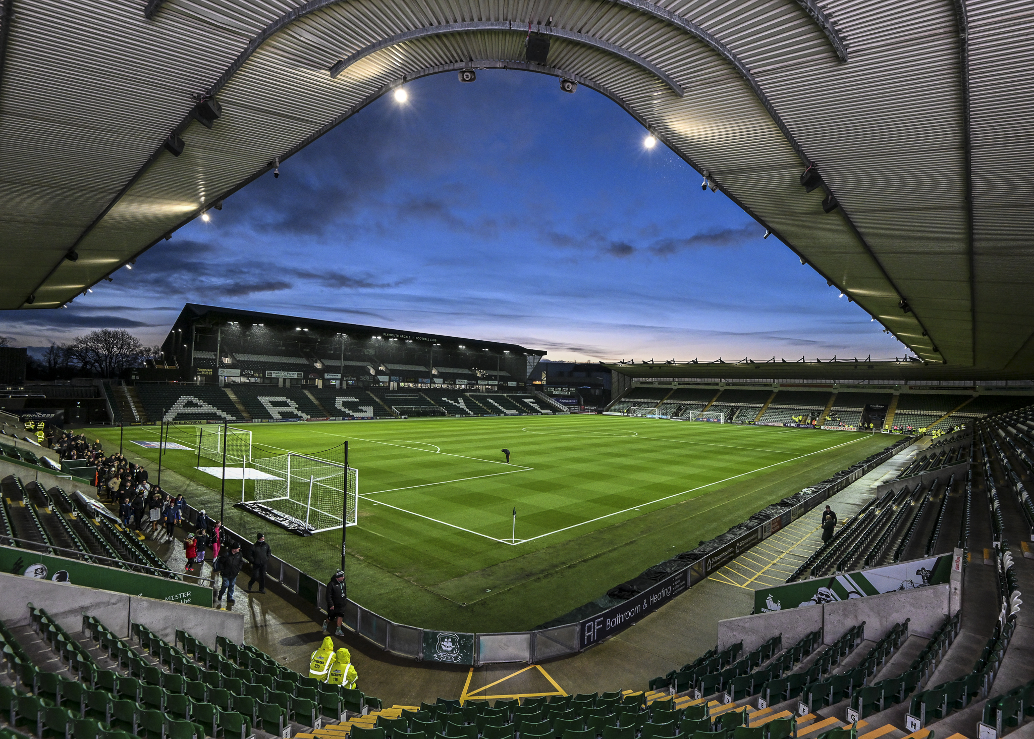 Home Park at twilight