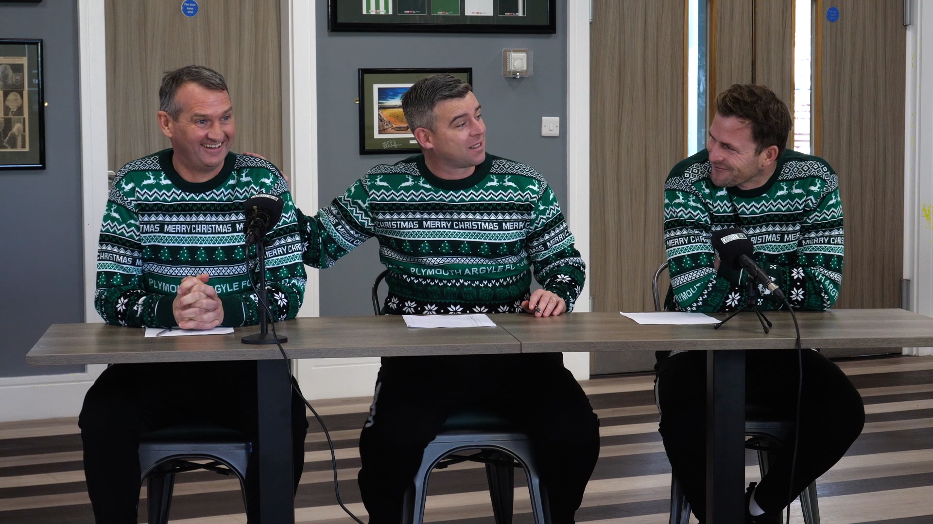 Kevin Nancekivell, Steven Schumacher and Mark Hughes at the end of year quiz