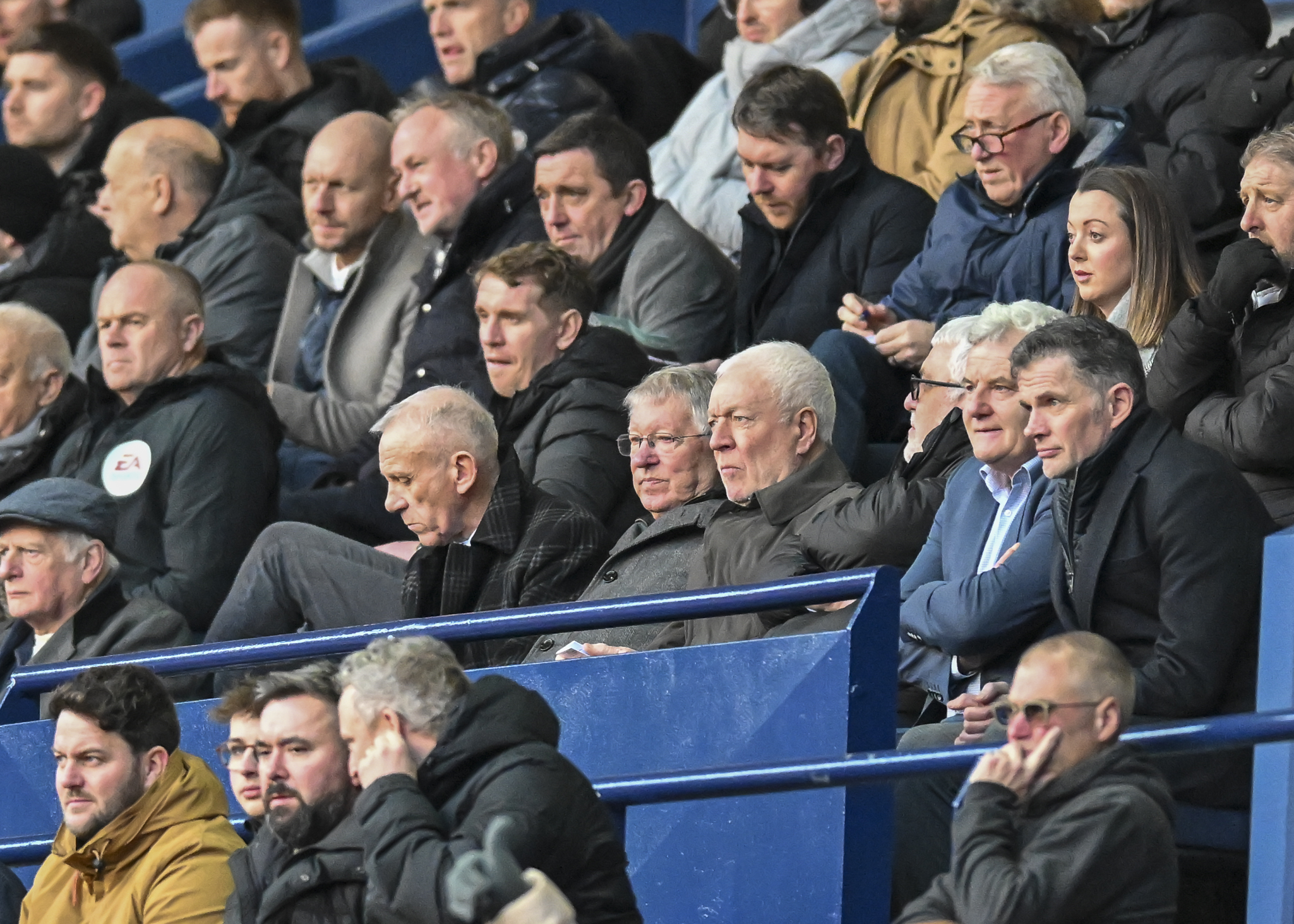 Sir Alex Ferguson in the Directors' Box at Bolton