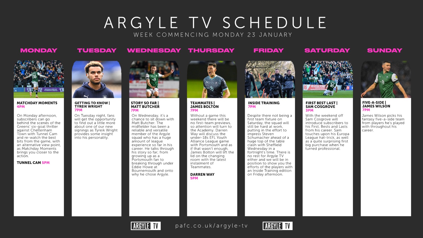 ArgyleTV schedule