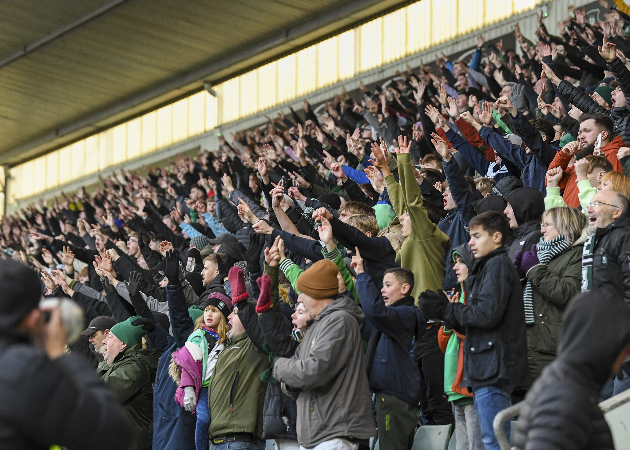 The Green Army against Cheltenham Town