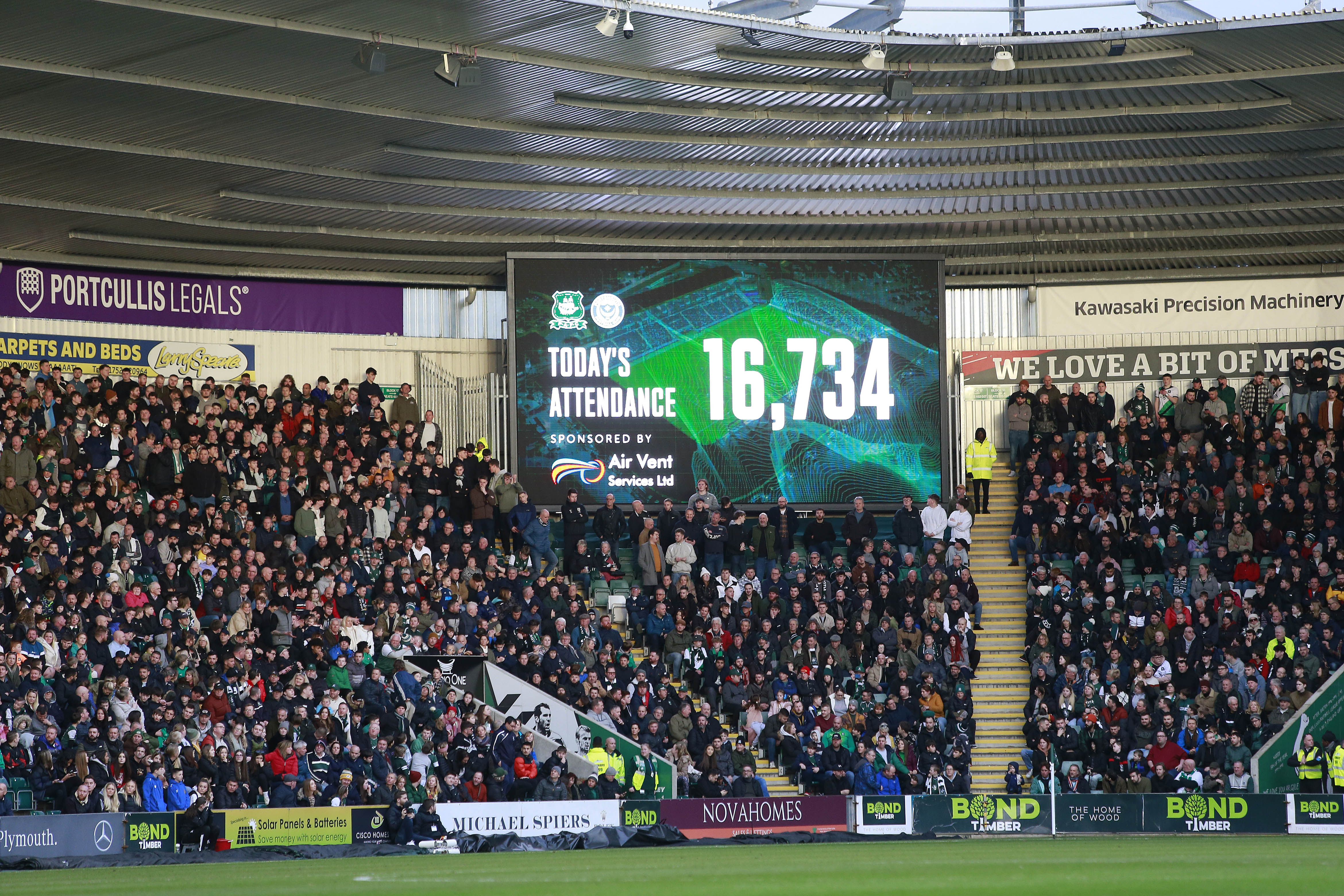Home Park full to the rafters