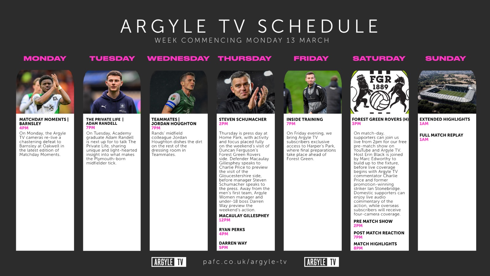 This Week's Argyle TV Schedule