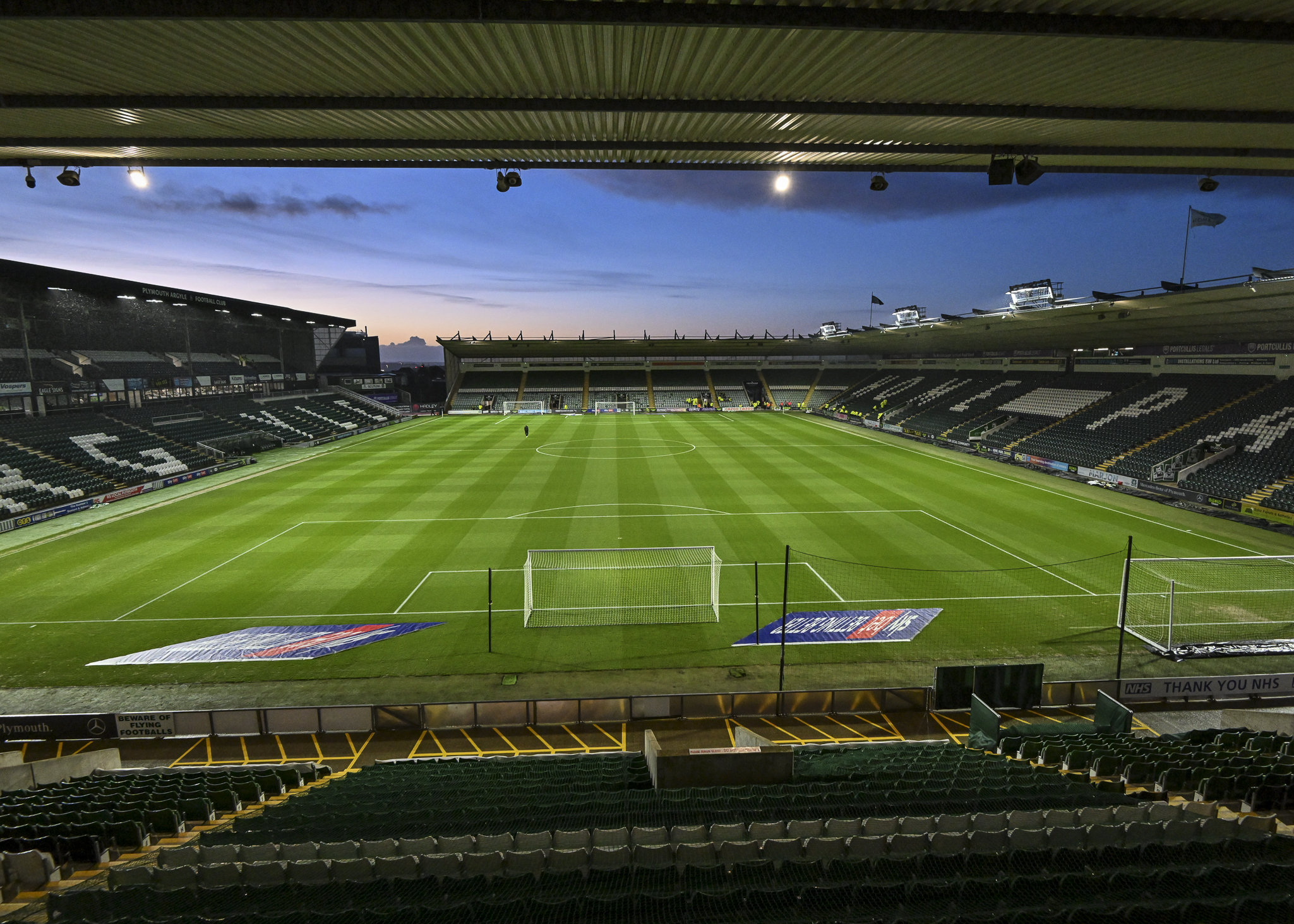 Home Park at night