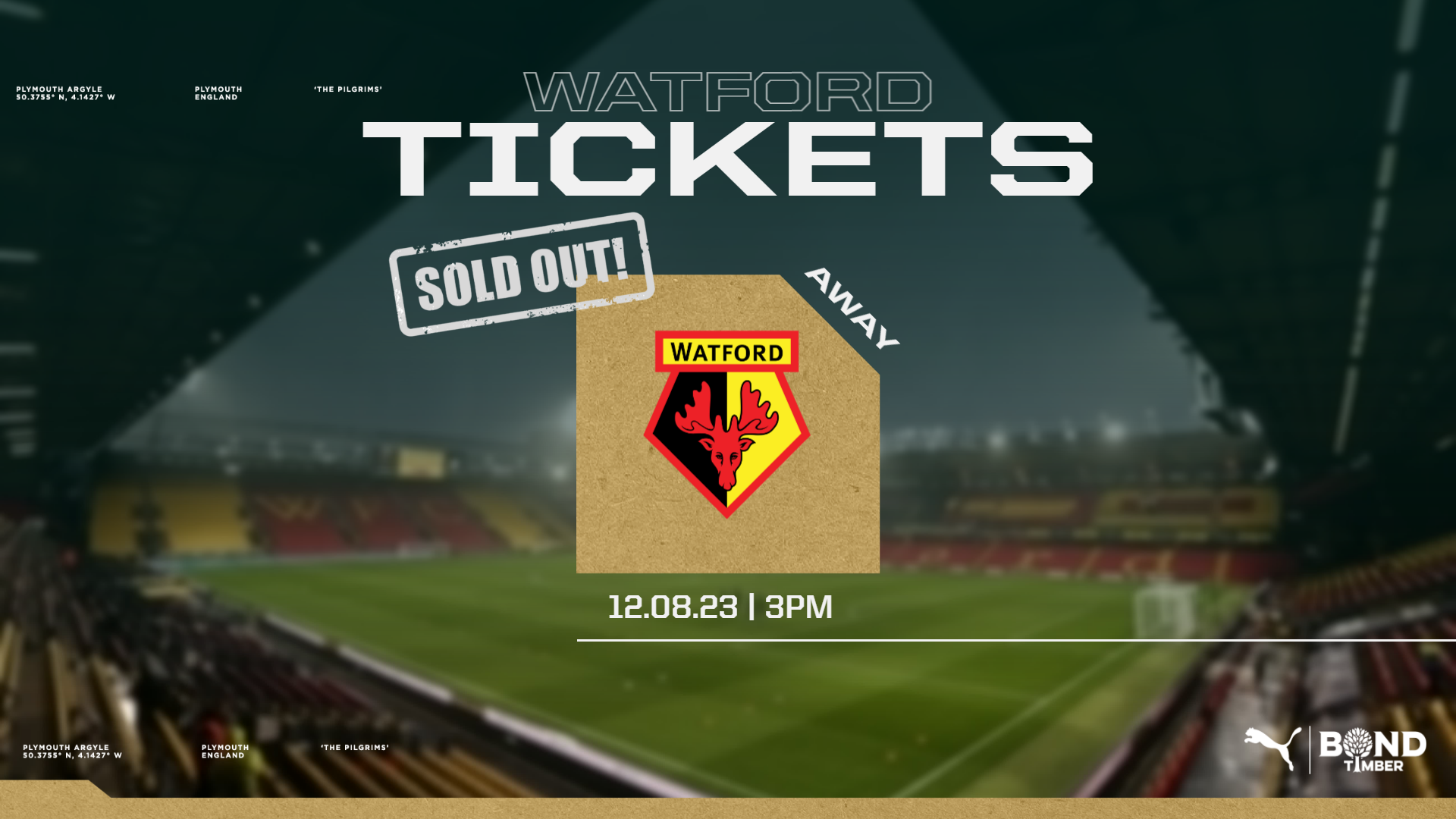 Watford Tickets sold out
