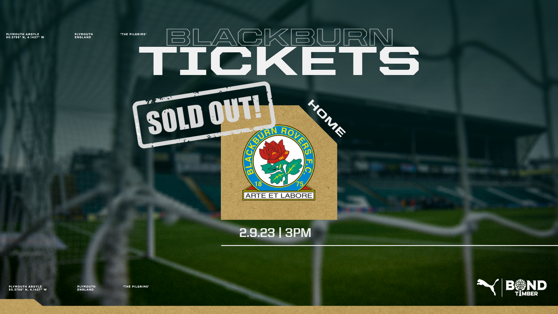Blackburn Tickets sold out