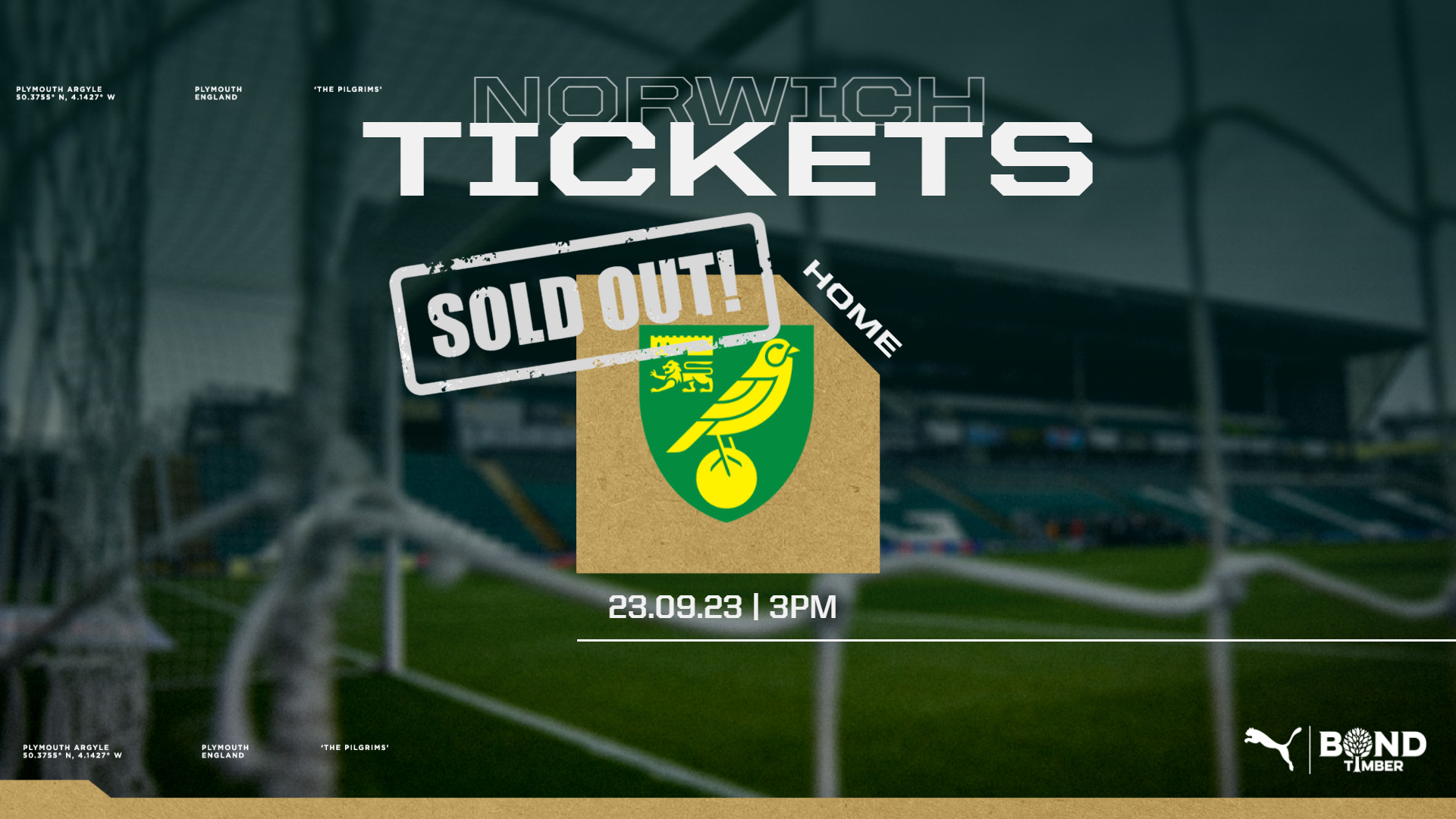 Norwich City tickets sold-out