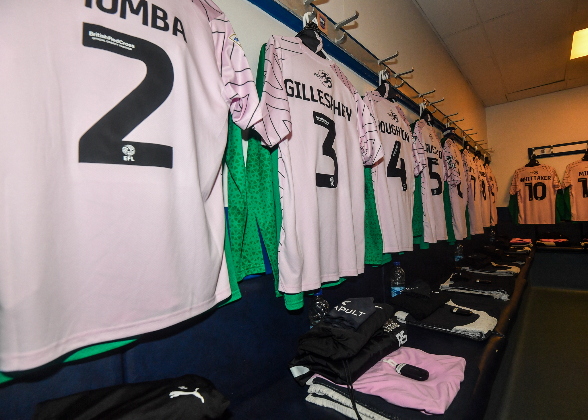 Shirts in the dressing room