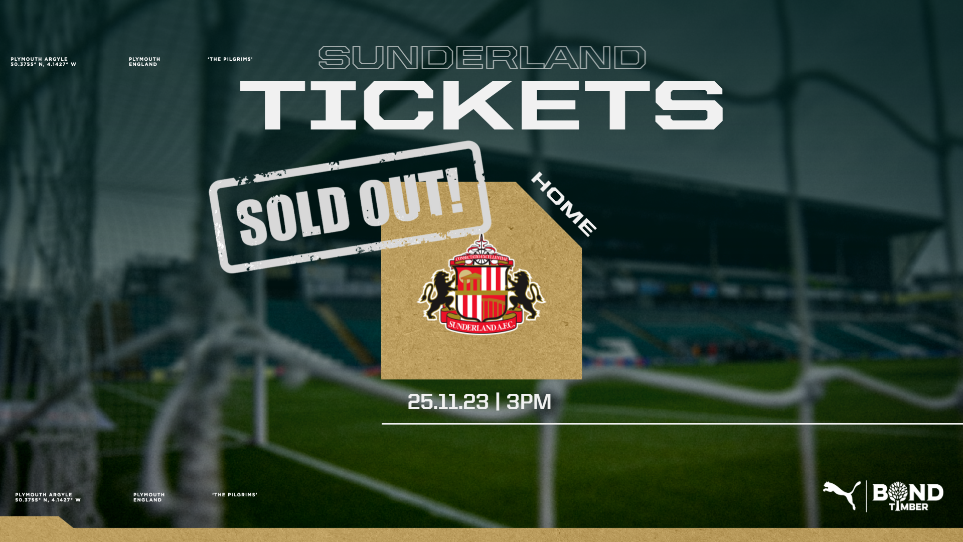Sunderland tickets sold out