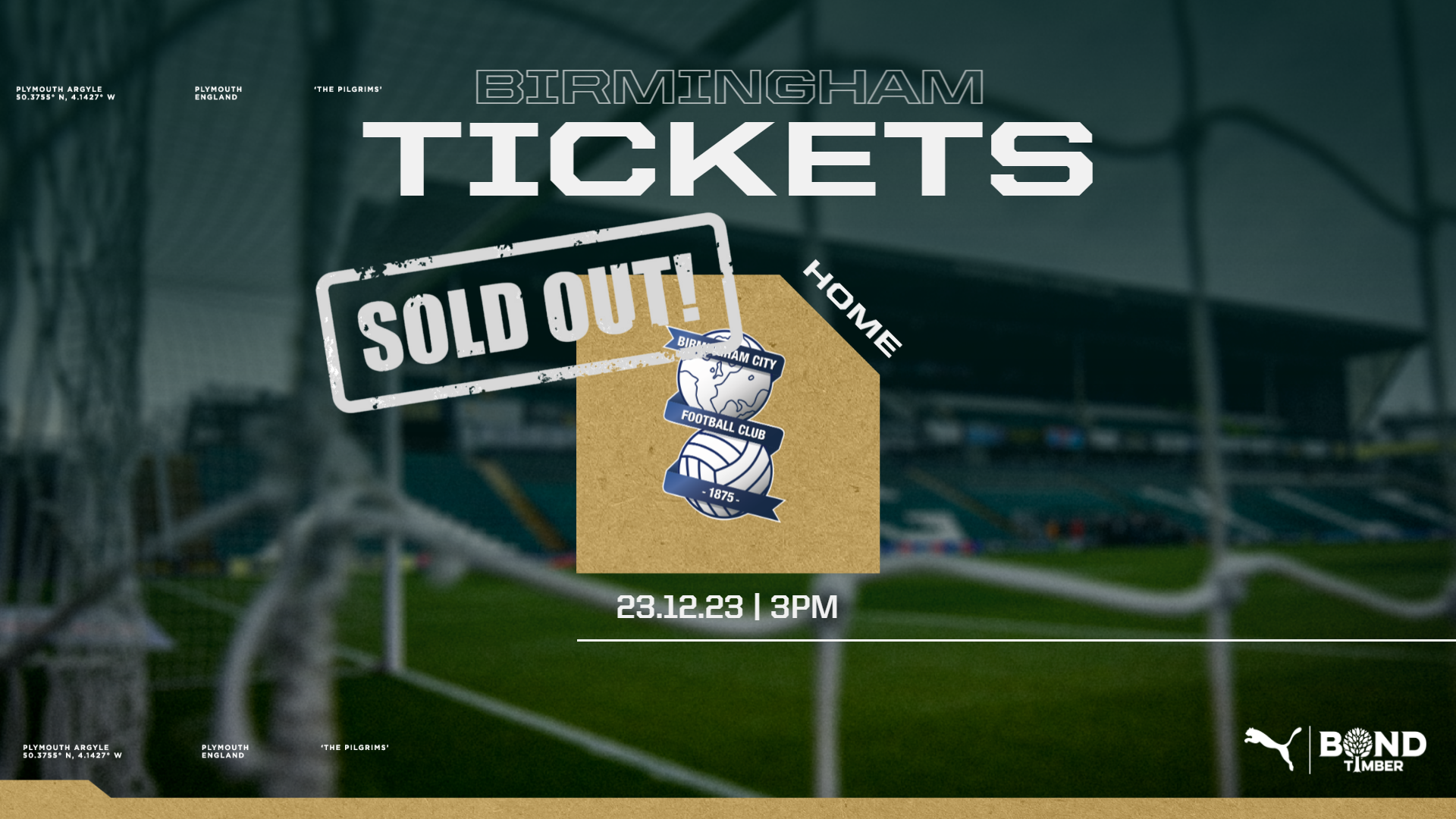 Birmingham City tickets sold out