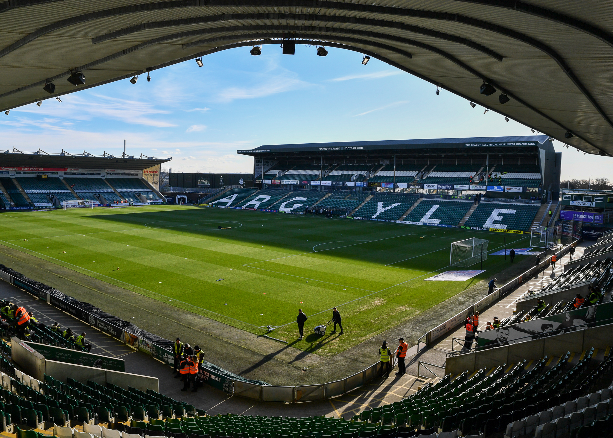 Home Park in the sunshine