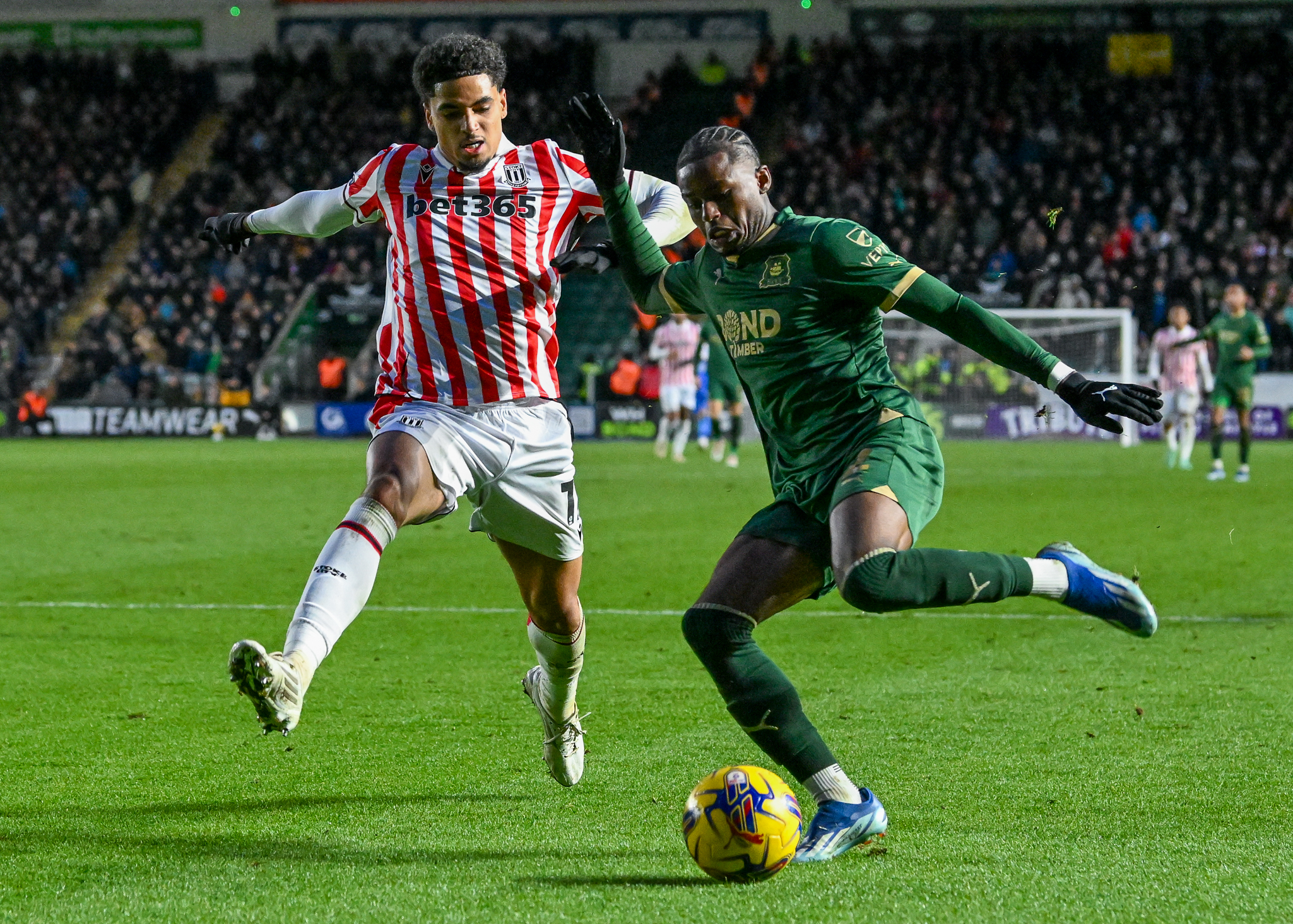 Bali Mumba on the ball against Stoke