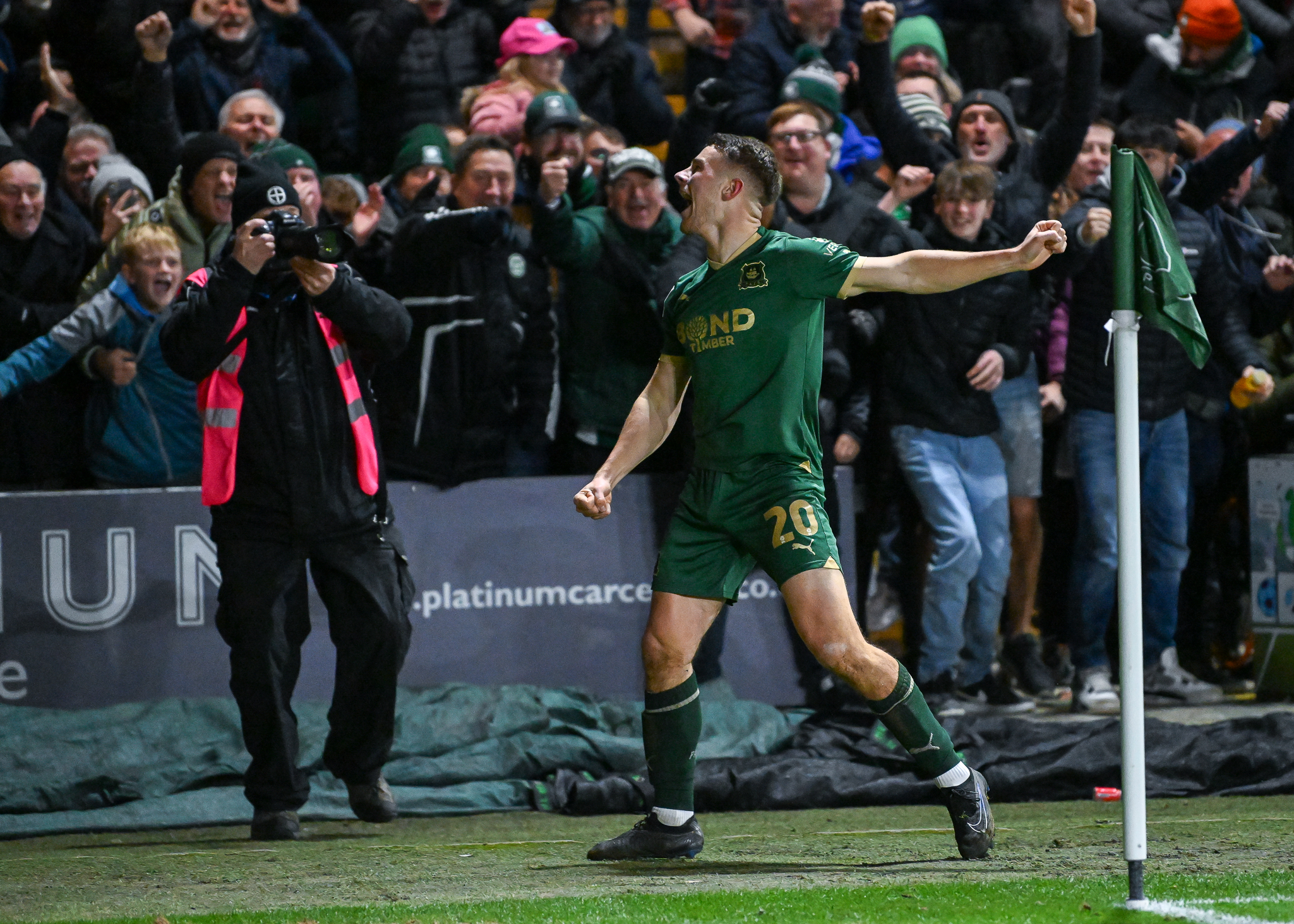 Adam Randell celebrates against Stoke