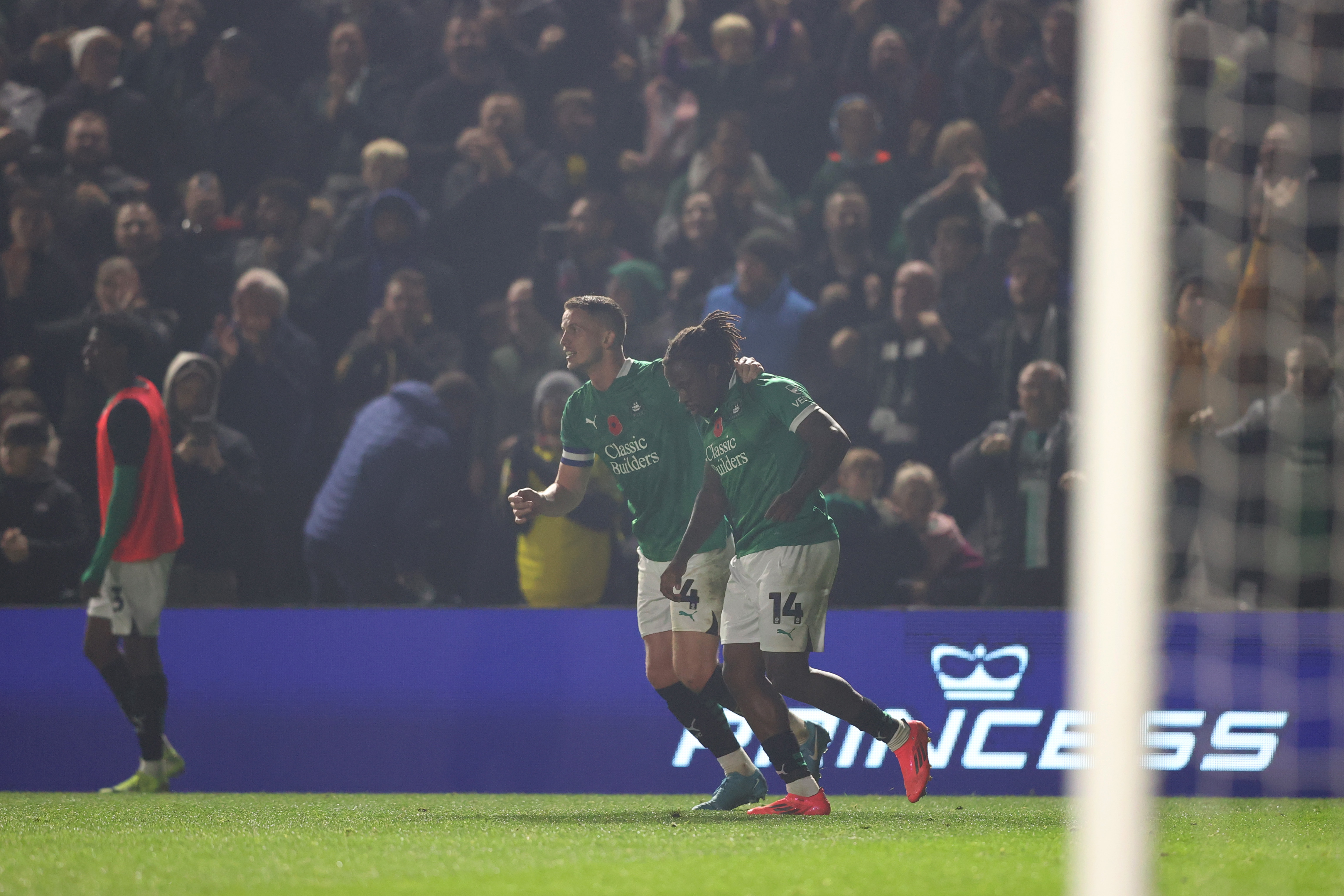 Michael Obafemi celebrates