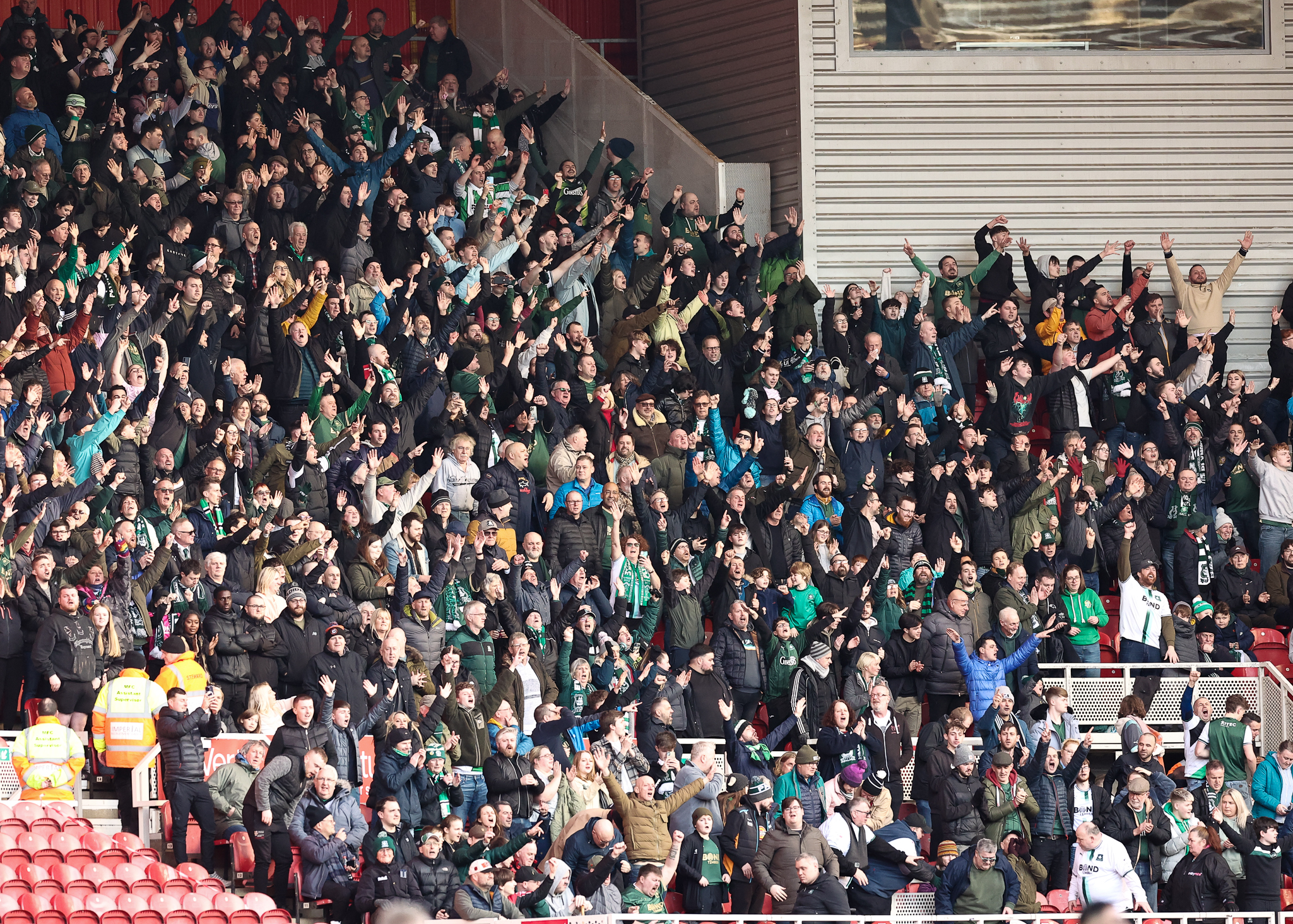 Argyle fans at Middlesbrough