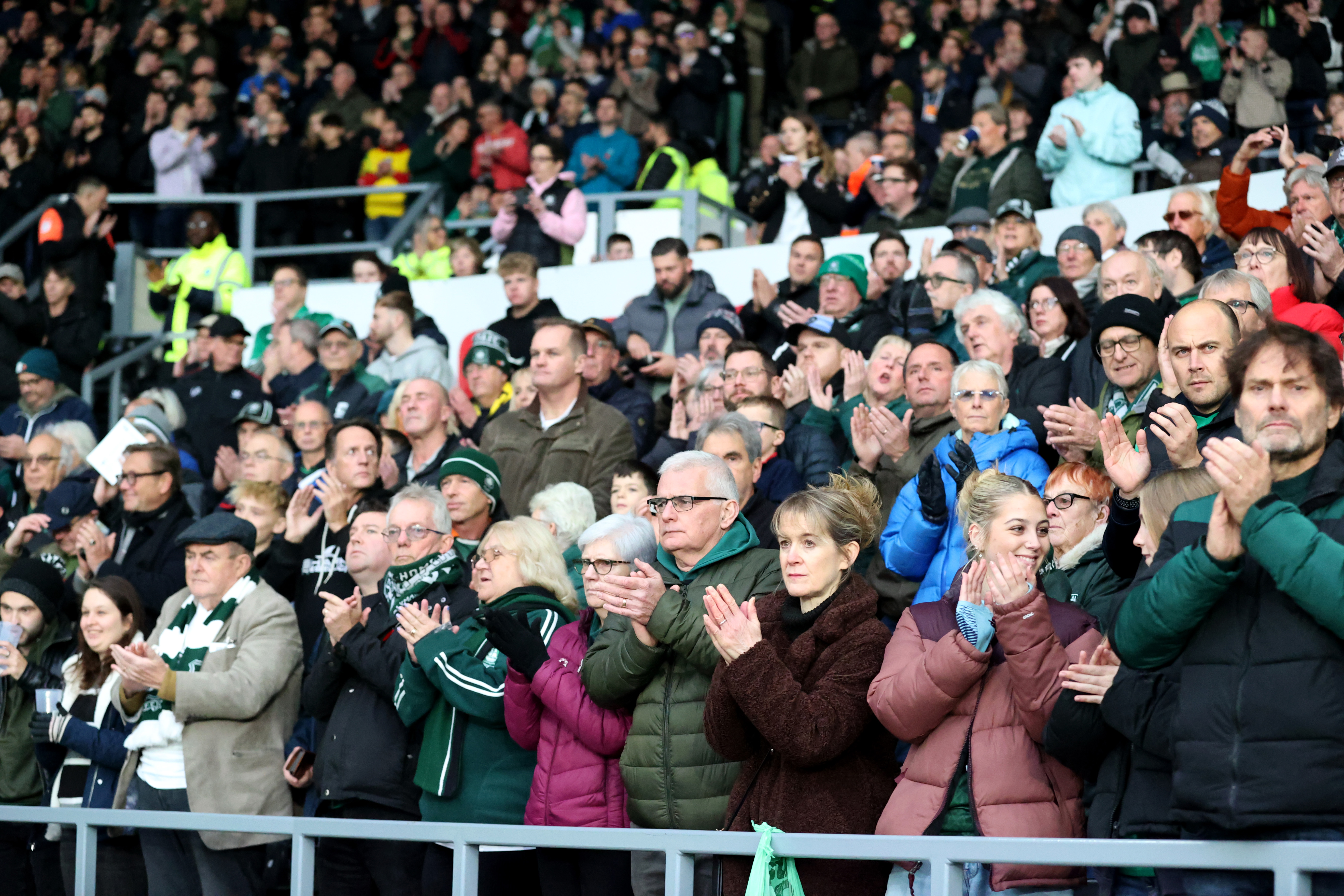 Argyle fans at Derby