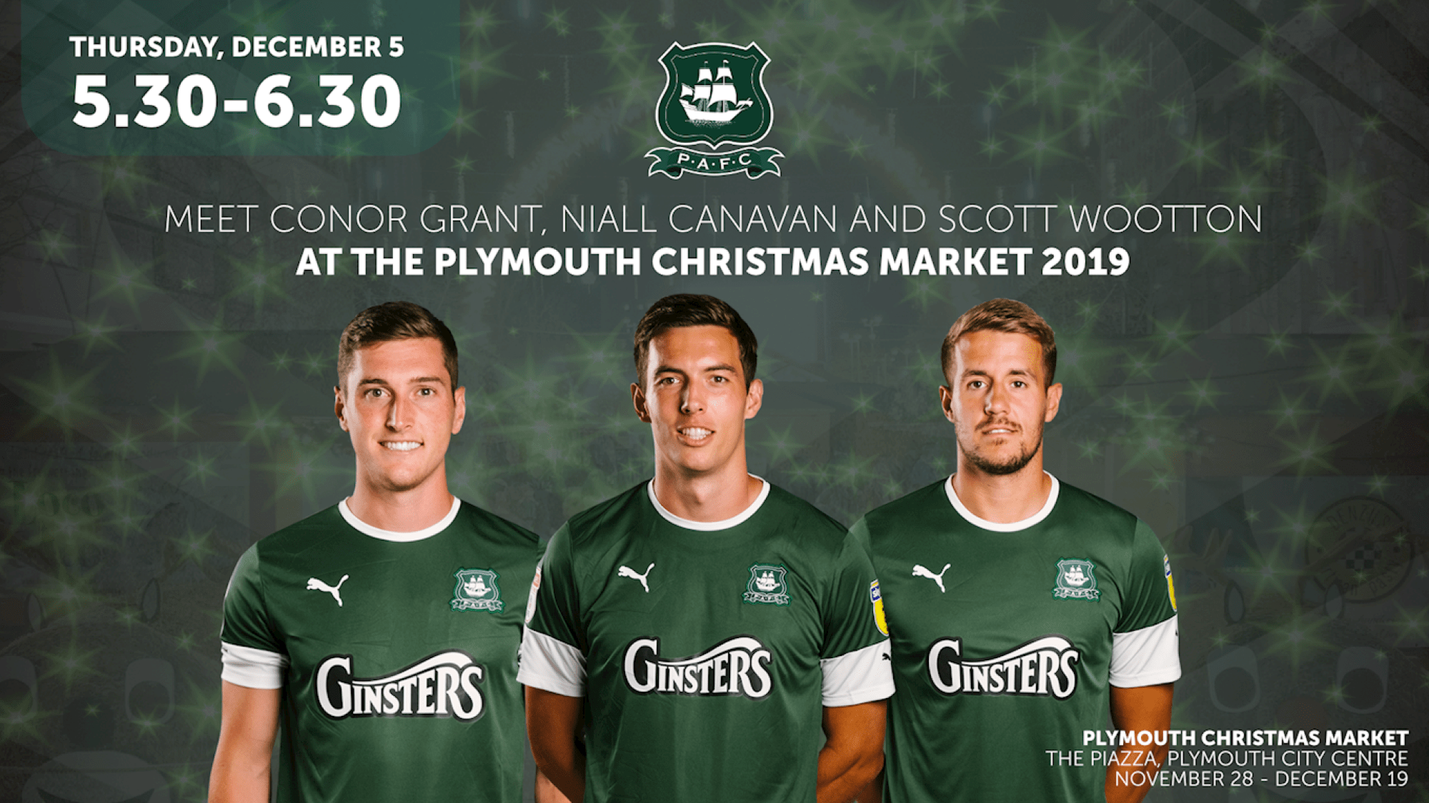 Players Christmas Market Plymouth Argyle PAFC