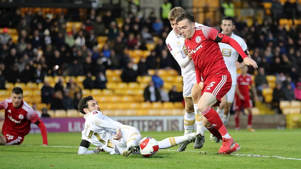 Accrington in FA Cup action last week