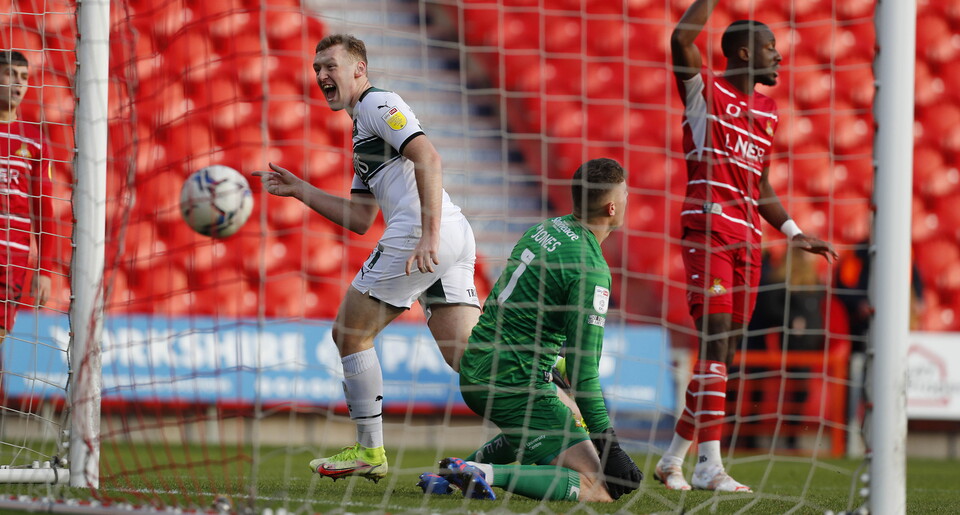 Jephcott scores in his 100th Argyle appearance