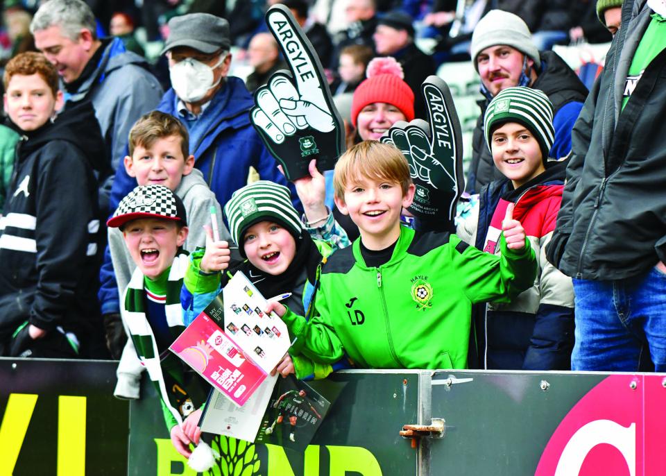 Young Argyle supporter at Home Park