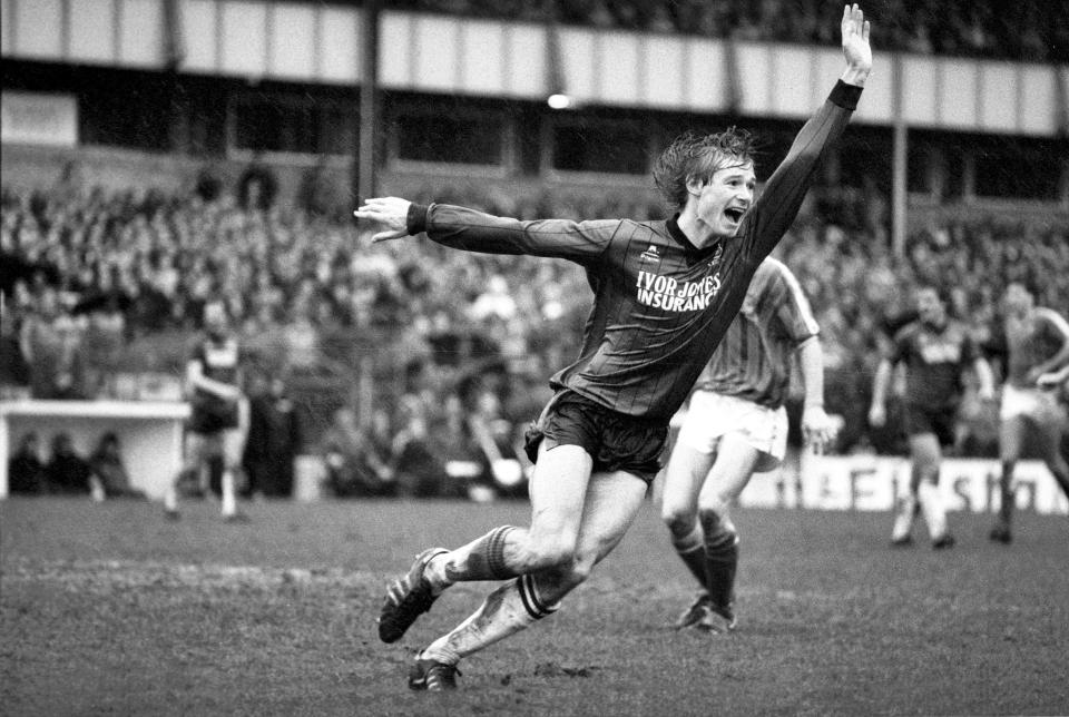 Garry Nelson celebrating