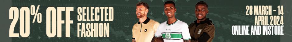 20% off selected fashion