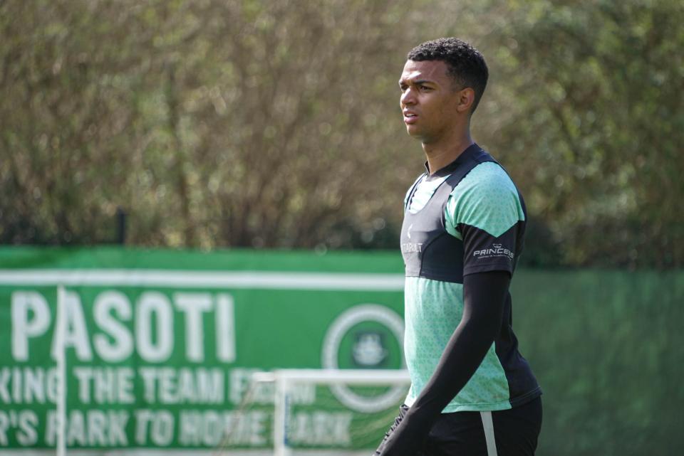 Morgan Whittaker prepares for a finishing drill.