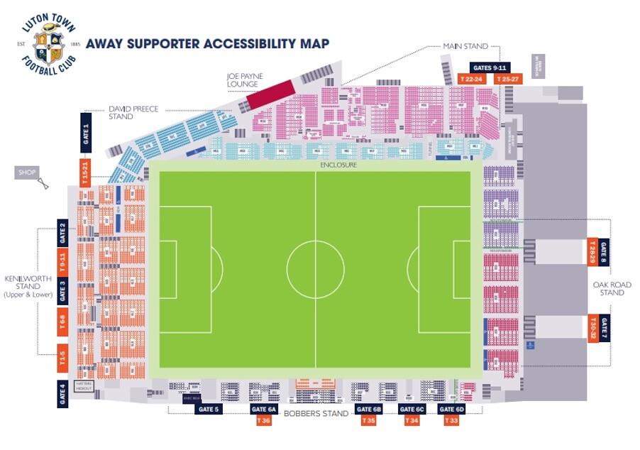 Away Supporter Accessibility Map