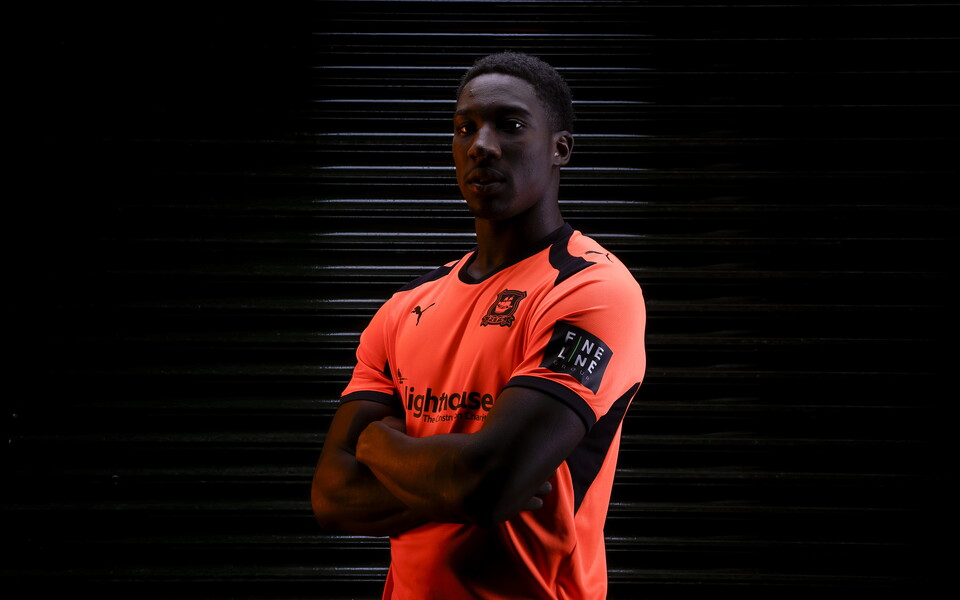 Bim Pepple in the 2026/27 Third shirt