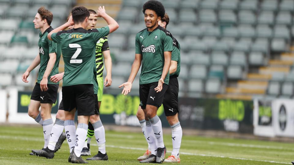 Jamal Salawu celebrates goal