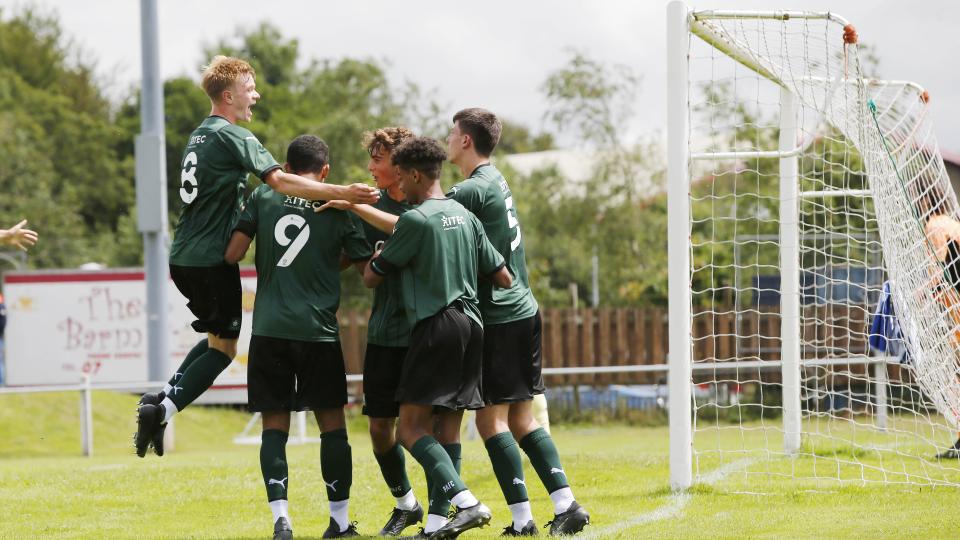 Academy players celebrate goal
