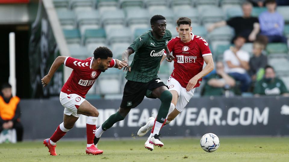 Panutche Camara runs through midfield