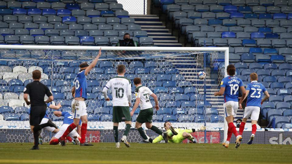 Jephcott scores at Fratton Park