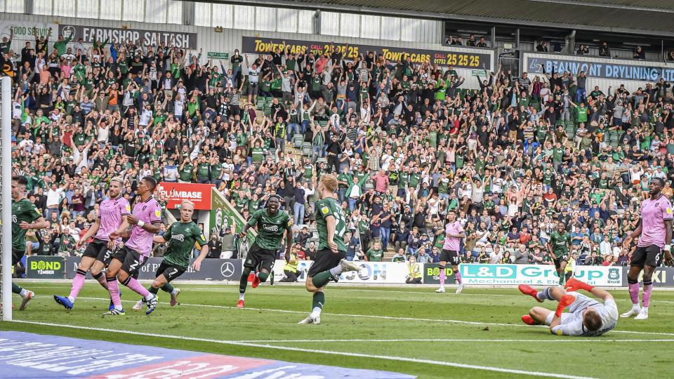 Fans Celebrate v Sheffield Wednesday