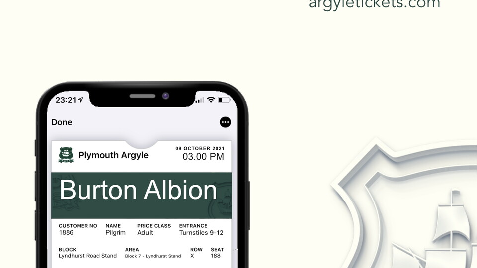 Burton Albion Digital Tickets