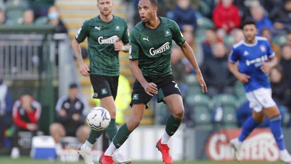Action from Argyle v Ipswich Town