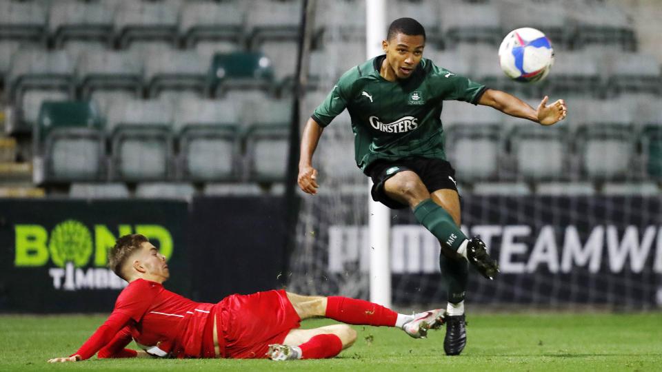 Jeffery Forkuo clears the ball